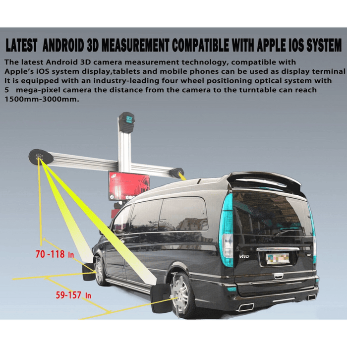 Katool KT-AV9 Wheel Alignment Machine Full-Automatic (Works on 2 Post Scissor Lift)