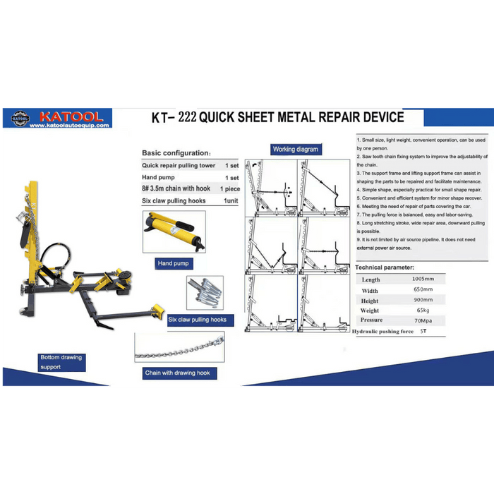 Katool KT-222 Auto Body Frame Puller and Straightener