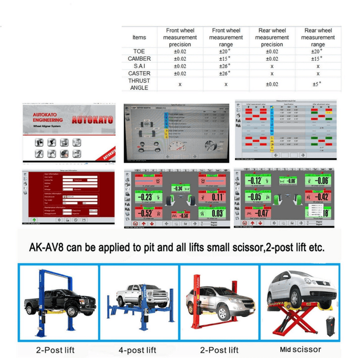 Katool KT-AV8 3D Wheel Alignment System