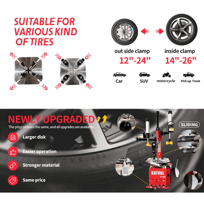 Katool KT-T830 Wheel Clamp Tire Changer Machine