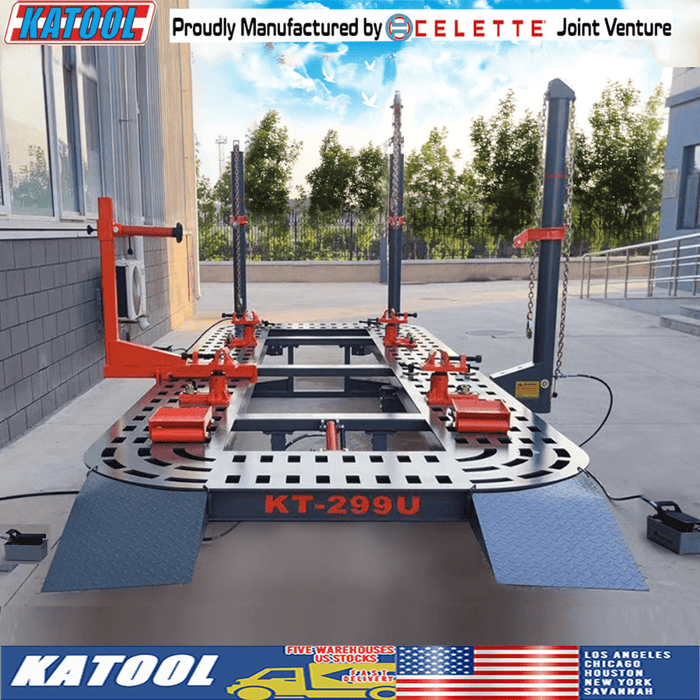 Katool KT-299U Auto Body Frame Machine 22 feet 7,700 lbs load capacity