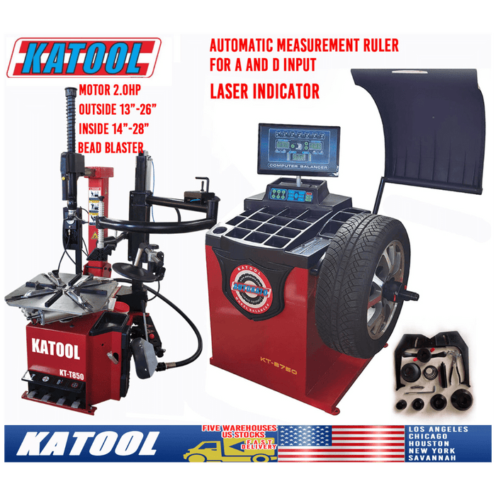 Katool Tire Changer KT-T850 & Wheel Balancer KT-B750 Combo