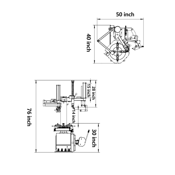 Katool KT-T830 Wheel Clamp Tire Changer Machine