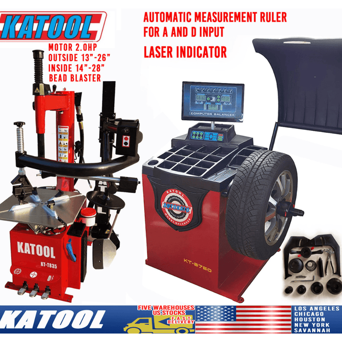 Katool Tire Changer KT-T835 & Wheel Balancer KT-B750 Combo