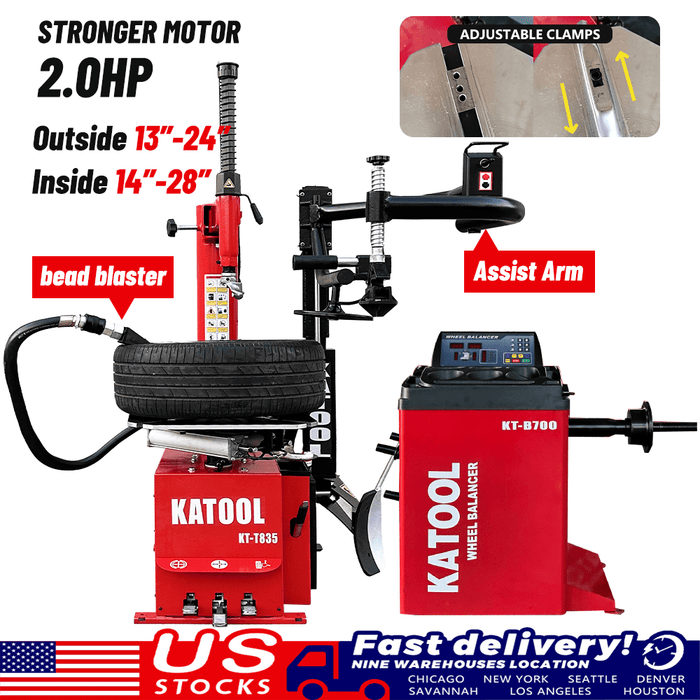 Katool Tire Changer KT-T835 and Wheel Balancer KT-B700 Combo