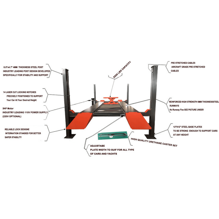 Katool KT-4H110 Four Post Vehicle Lift 11,000lbs